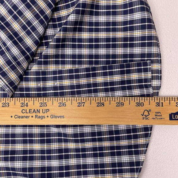 Brooks Brothers 1818 Shirt L Mens L/S Button Down Regent Blue Plaid VGUC - Picture 5 of 8